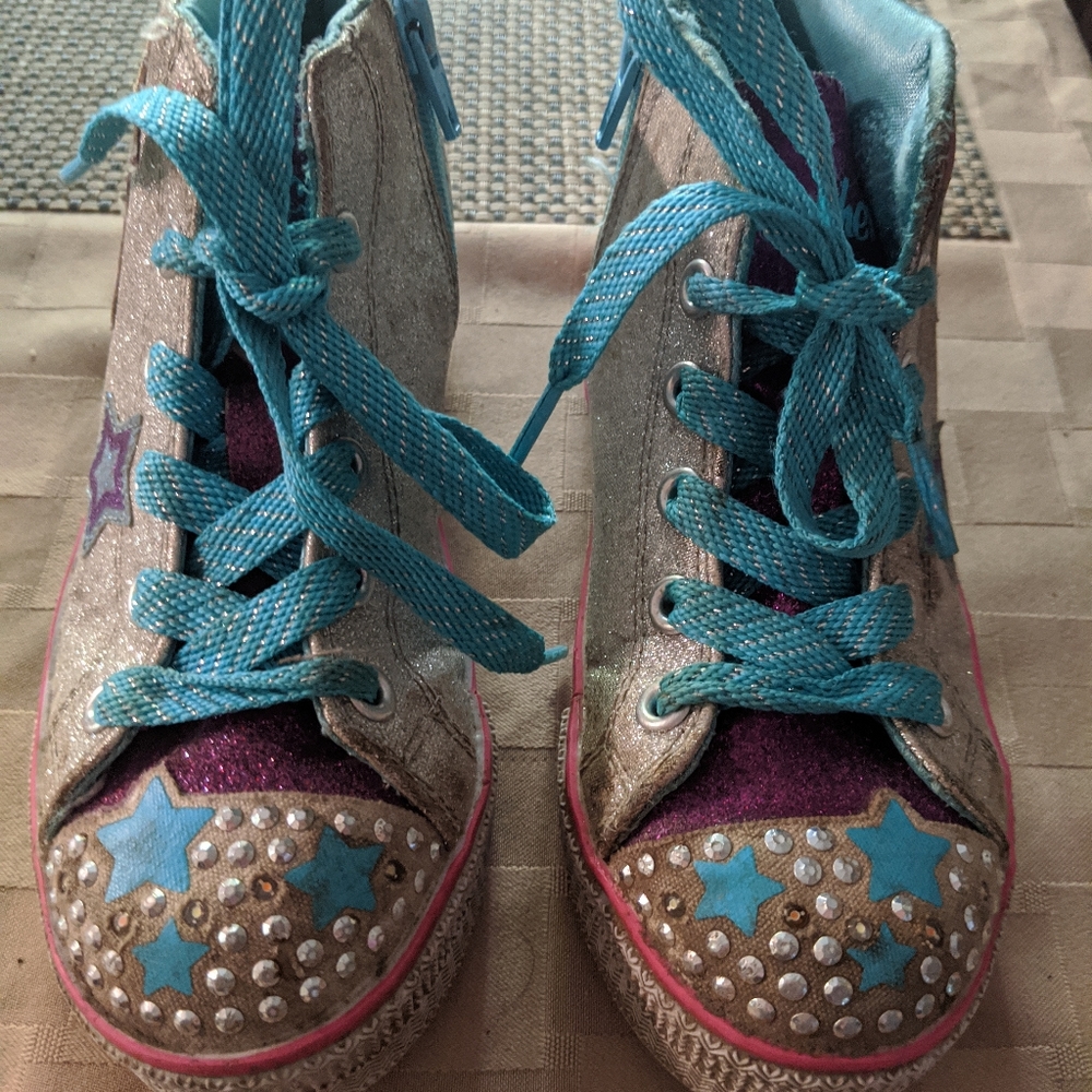 Girls Sketchers high tops size 12